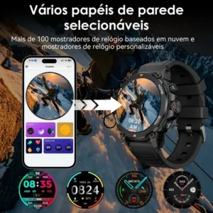 Relógio Smartwatch Aurafit Trek1 Com Gps À Prova D'água 5atm - Imagem 7
