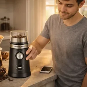 Moedor de Café Elétrico Hamilton Beach Ajustável Inox 150W Triturador Grãos Sementes Cuba Removível - Imagem 4