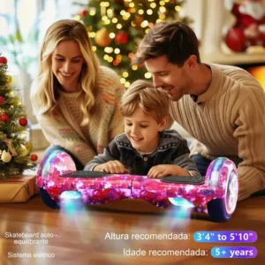 Hoverboard Skate Elétrico Roxo 6,5 Polegadas Bluetooth Cores - Imagem 9