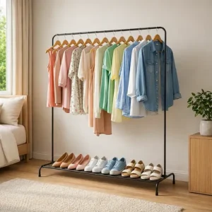 Organizador De Roupas Portátil Grande Metal P/ Quarto Closet - Imagem 9