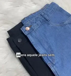 Calça Jeans Wide Leg Feminina Cintura Alta Sem Lycra Stillge - Imagem 20