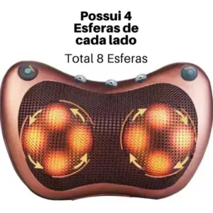 Massageador Travesseiro Elétrico Corporal Pescoço Lombar - Imagem 2