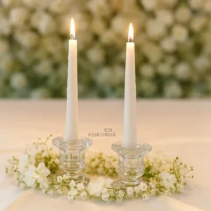 Kit 10 Castiçal Porta Vela De Vidro Decoração Alto Brilho Mesa Suporte Enfeite Marca Kururuá - Imagem 9