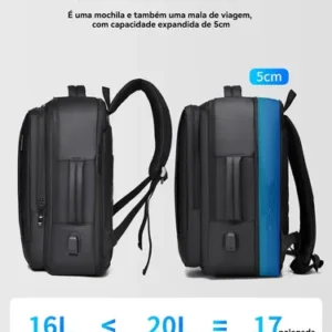 Mochila Dos Homens Com Faixa Impermeável Para Expansão - Imagem 9