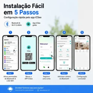 2 Câmera Segurança Ip Wifi Icsee Infravermelho Prova D'água - Imagem 11
