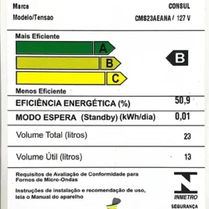 Micro-ondas Consul 23l Preto Cms23ae - Imagem 10