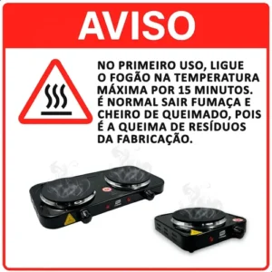 Fogão de Mesa Elétrico INMA de 2 Bocas para Camping e Viagem, em Inox - Imagem 3
