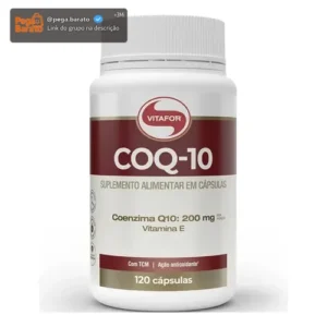 Coenzima Q10 200mg + Vitamina E Vitafor 120 Cápsulas Suplemento - Imagem 1