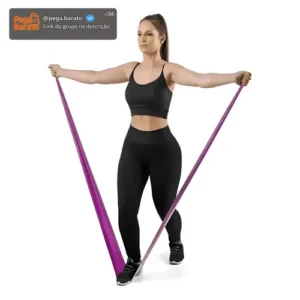 Kit Faixas Elásticas 5 Intensidades Fisioterapia academia reabilitação - Imagem 1