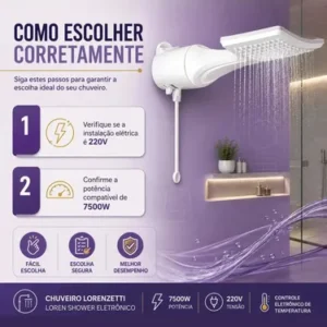 Chuveiro Eletrônico Loren Shower Lorenzetti - Imagem 6