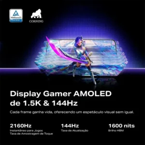 Smartphone Gamer Infinix GT30 PRO 5G - 12GB RAM 256GB Câmera Dupla 108MP+ Selfie 13MP NFC 6,78" Amoled 144Hz Dual Chip - Memória RAM Expansível Até 24GB - Chumbo - Imagem 7