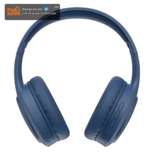 Fone De Ouvido Headphone Dapon H02d Bluetooth 5.1 Over-ear 22 Horas De Bateria Cor Azul - Imagem 1