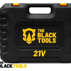 Furadeira Parafusadeira De Impacto 21v Com 2 Baterias Velocidade Ajustável 3/8 10mm Maleta E Acessorios Profissional The Black Tools - Imagem 9