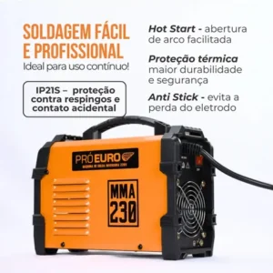 Máquina Solda Inversora 230a Pró Euro MMA Tig - Imagem 5
