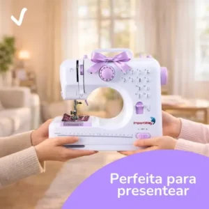 Máquina De Costura Reta ImportWay 12 Pontos Doméstica IWMC-505 Portátil Branco - Imagem 9