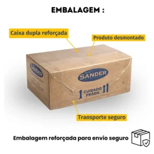 Gabinete Banheiro 60cm Completo Com Cuba E Espelho Monaco - Imagem 6