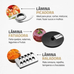 Multiprocessador Turbo Chef 5 em 1 Mondial 1000W MPN-01-B - Imagem 6