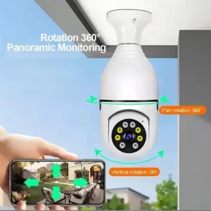 Kit 2 Câmeras Segurança 360º Jortan Wifi IP HD Visão Noturna Lâmpada - Imagem 6