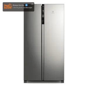 Geladeira Electrolux Frost Free Inverter IS4S de 435L Efficient com AutoSense Side by Side cor inox - Imagem 1