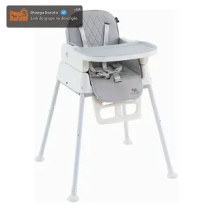 Cadeira De Alimentação Infantil 3 Em 1 Harmony Maxi Baby - Cinza - Imagem 1