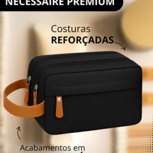 Necessaire Viagem Trabalho Organizador Masculino Feminino Impermeavel Unissex Estojo Cinza Anne - Imagem 3