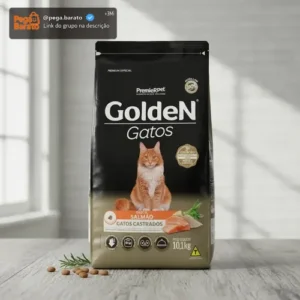 Ração Golden Gatos Adultos Castrados Salmão 10kg - Imagem 1