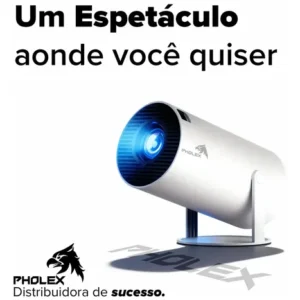 Projetor HY300 Smart Portátil Pholex Full HD 4K Android 11 WiFi Bluetooth Mini Projetor Home Theater Branco Imagem Nítida Alta Luminosidade Som Potente Compatível com Celular TV Box e Notebook - Imagem 6