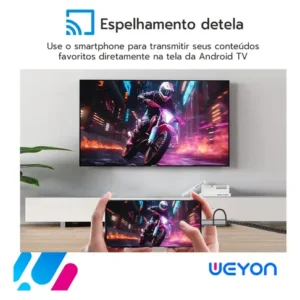 Smart Tv De 40 Weyon 40wdsnmx Com Tela Led Full Hd - Preto - Imagem 4