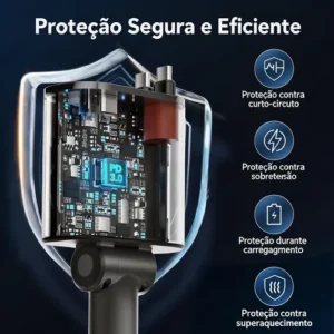 Carregador Turbo De Carro Retratil 4 Em 1 Com 2 Cabos Type-c - Imagem 9