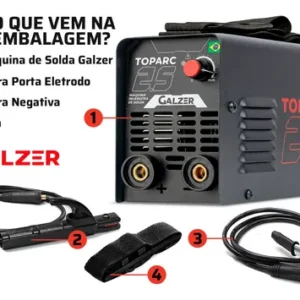 Máquina Solda Inversora 120a Mma Lixadeira 115mm Acessórios - Imagem 6