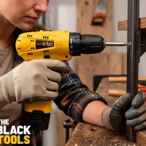 Parafusadeira Furadeira The Black Tools TB12A 3/8 a Bateria Cor Amarelo Frequência 60Hz - Imagem 11