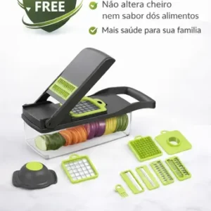 Cortador Fatiador Ralador De Legumes Frutas Triturador Manual 16 Peças Sólar - Imagem 7