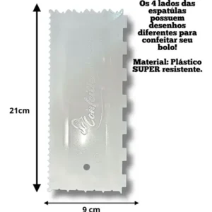 Kit 7 Espátulas Decorativas Profissional Para Bolo Cobertura - Imagem 7