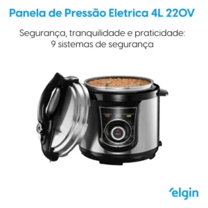Panela De Pressão Elétrica Elgin 4 Litros Segura 840w Preto - Imagem 6