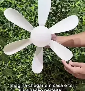 Ventilador Teto E27 Lâmpada Led Silencioso 45 80w 45 Cm 80w - Imagem 2