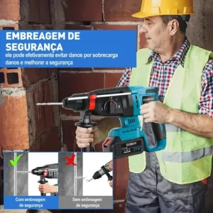Martelo Rotativo E Esmerilhadeira Angular +2 Bateria - Imagem 4