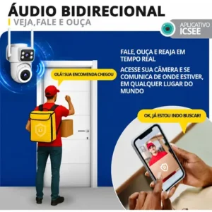 Câmera Segurança Ip68 Externa Wifi App Icsee À Prova Dágua - Imagem 8
