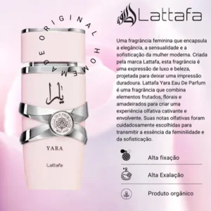 Perfume Arabe Yara Lattafa Eau De Parfum 100ml Original C Nf - Imagem 3