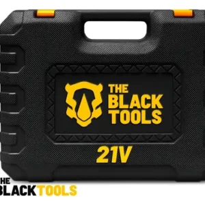 Parafusadeira Furadeira De Impacto The Black Tools Profissional TB-21PX 2 Baterias Com Maleta 60Hz Amarelo - Imagem 9