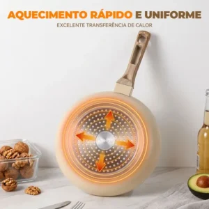 Conjunto Panelas Cerâmica Antiaderente Indução Gas 8 Peças - Imagem 9