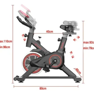 Bicicleta Bike Spinning Exercício Fitness Ergométrica Evo Cor Preto/vermelho - Imagem 10