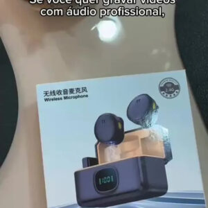 Microfone Lapela Redondo Sem Fio Duplo Imã Android E Iphone - Imagem 8