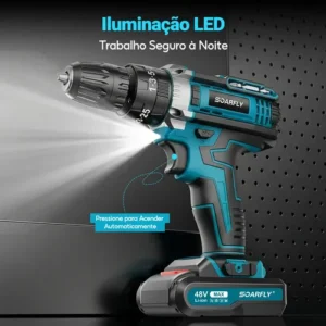 Parafusadeira Furadeira De Impacto Profissional Sem Fio 48v - Imagem 10