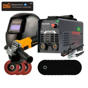 Máquina Solda Inversora 120a Mma Lixadeira 115mm Acessórios - Imagem 1