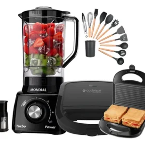 Kit Liquidificador Mondial + Sanduicheira + Jogo De Cozinha - Imagem 10