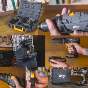 Parafusadeira E Furadeira De Impacto K21 ID03 Sem Fio Com Maleta Organizadora Bivolt WAP - Imagem 3