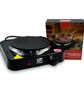 Fogão Elétrico de Mesa INMA 1 Boca para Viagem e Camping 1000W Preto - Imagem 11