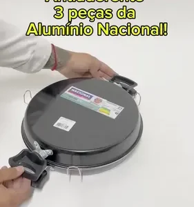 Churrasqueira De Fogão Antiaderente 25Cm Preto Nacional - Imagem 2