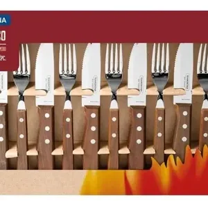 Tramontina Churrasco cor do punho marrom-claro 12 unidades 44.5cm - Imagem 6