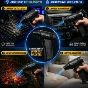 Mini Ventilador Soprador Ar Turbo 130000rpm Assoprador Sem Fio Recarregável Usb 3 Níveis Jato Forte Portátil Multiuso Limpeza Teclado Carro Acende Churrasqueira Marca Davely - Imagem 7
